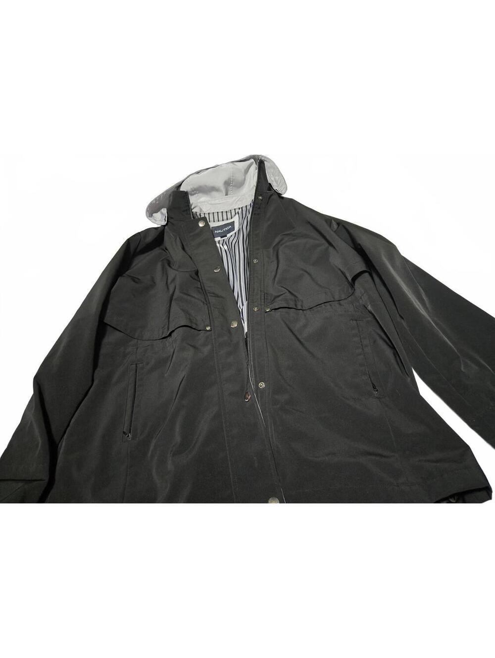 Nautica Men’s XLG Black Utility Jacket Zip Snap Front